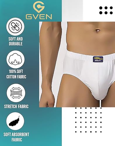 Image of Gven Mens Multicolour Cotton Underwear for Men Pack of 6