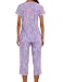 ENJOYNIGHT Womens Pajama Sets Cotton Summer Pjs Tops with Capri Pants Sleepwear (PU, X-Large)
