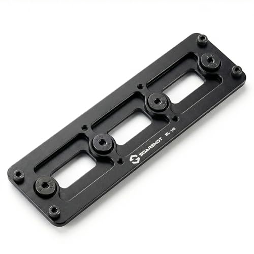 SOARSHOT MLOK Arca Rail Adapter Quick Release Dovetail Plate Compatible with Arca-Swiss & RRS Tripod Heads CNC Aluminum Bipod & Tripod Mount for Hunting (ML-140)
