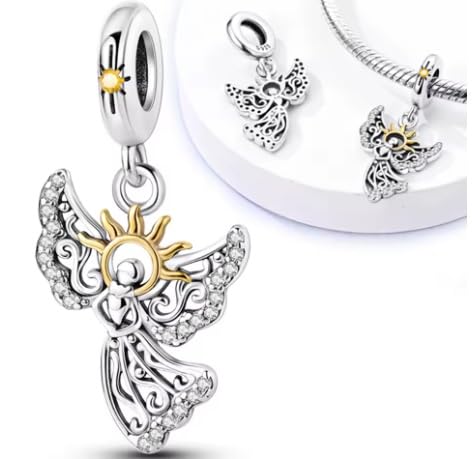 Abalorio de diosa del sol de plata 925 metal compatible con pulseras Biagi 2