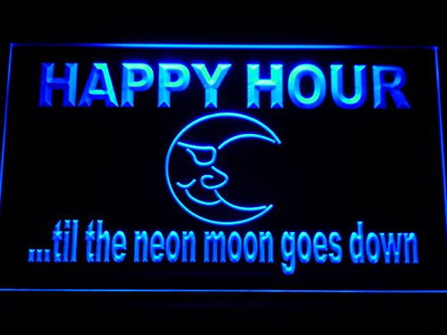 Advpro M088-B Happy Hour Blue Moon Neon Light Sign #TOP10