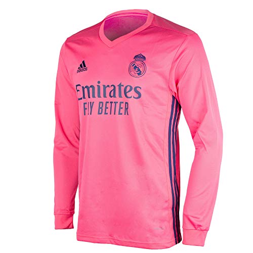 Adidas Real Madrid Temporada 2020/21 Camiseta Manga Larga Segunda Equipación Oficial, Unisex,...