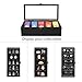 Ikee Design Wall Mounted Wooden Collectible Display Case 5 Shelf Display Storage Accessories with Tempered Glass Door, Black Color