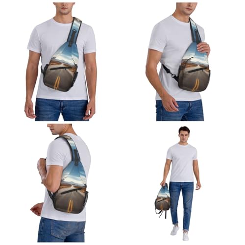 Bolso cruzado para pecho estilo diagonal para hombres y mujeres miniatura 7