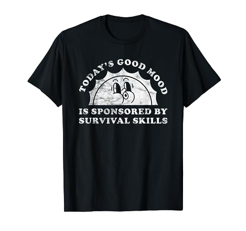 Lustige niedliche Retro-Survival-Fähigkeiten oder Wildnis-Überleben T-Shirt