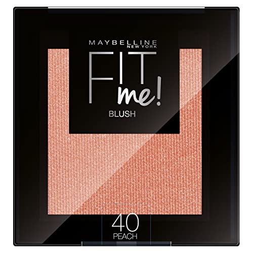 Maybelline New York Fit Me - Colorete en polvo pigmentado, fácil de mezclar, aspecto natural, 40 melocotón