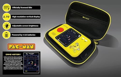 Image of My Arcade Pac-Man Pocket Player Bundle: Officially Licensed, Portable Gaming Console, Travel Case and Screen Protector Included. Includes Classic Mode and Speed Up Mode.