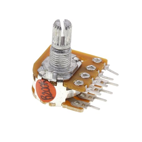 (Pacote de 10) WH148 Potenciômetro de passo horizontal de 8 pinos em gangue dupla B200K 200K Ohm Res