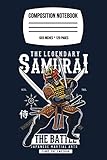 Composition Notebook: Brave Samurai Outfit - Samurai With Katana 120 Wide Lined Pages - 6