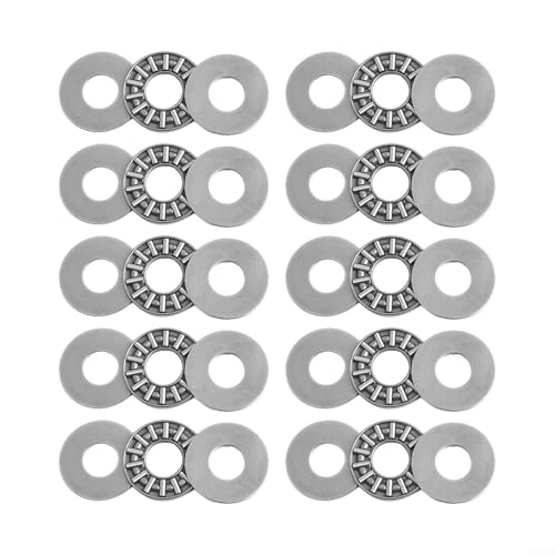 Rodamientos AXK1024 de rodillos de aguja del empuje con las lavadoras AS1024, 10pcs para los usos pesados de la carga en espacios restringidos