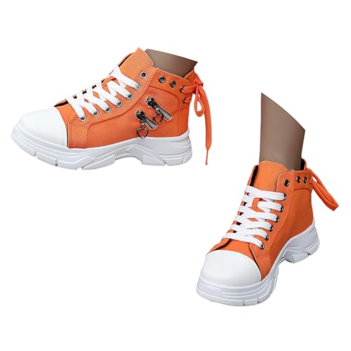 ticticlily Femme Baskets Hautes Chaussures de Sport Sneakers A Orange 38 EU