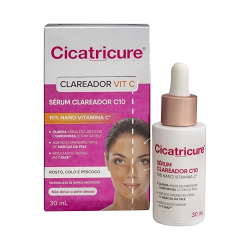 Cicatricure Sérum Clareador Vit C10 30 ml - Reduz Manchas, Antioleosidade, Suaviza Linhas, Hidrata Profundamente, Skincare