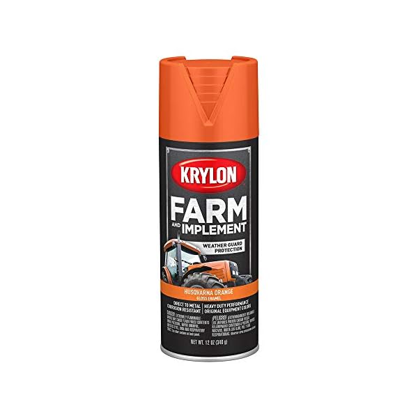Krylon Farm & Implement Paint Aerosol Husqvarna Orange 12 Fl Oz (Pack
