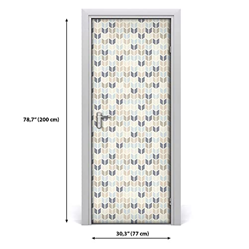 Autocollant de porte pour masquer les rayures étiquette décorative 77x200 - 3