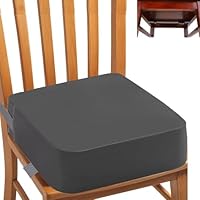 Toddler Booster Seat for Dining Chair,Booster Seats Adjustable Dual Retention Strap,PU Easy to Clean Detachable Washable Easy Cleaning,Cushion Non-Slip Bottom for Travel,Home,School,Camping(Grey)