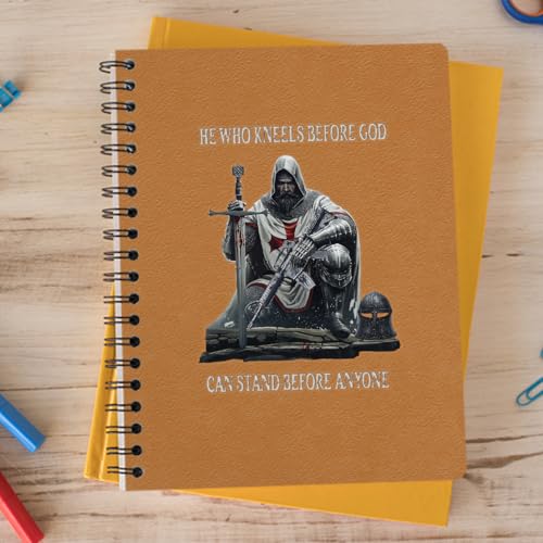Image of Premium Christian Templar Car Decal - Durable & Waterproof Vinyl Sticker 'He Who Kneels Before God' - Knight Templar Catholic Decal for Car, Truck, Window, Laptop, Tumbler | 6.1 Inches