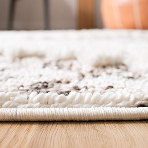 Tapete decorativo rectangular 9 x 12 pies Ivory/Brown miniatura 5