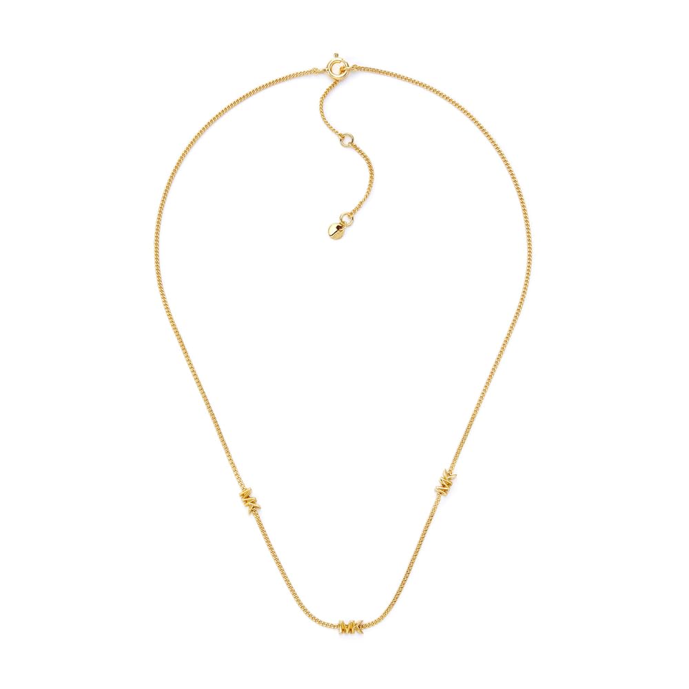 Michael Kors Premium Women's Gold-Tone Sterling Silver Necklace, MKC1780710
