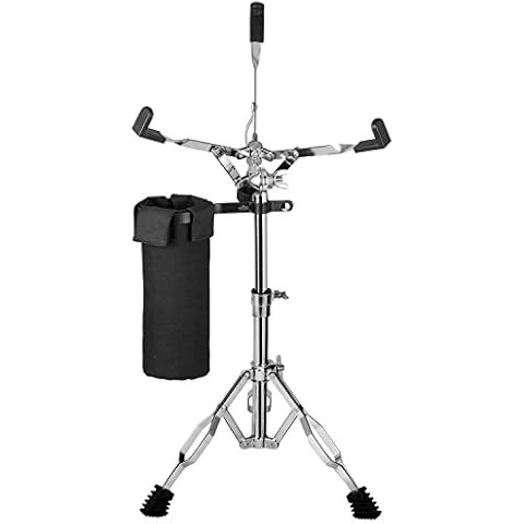 Luvay Snare Stand, Double Braced Lightweight (5lb) - with Stick Holder (Nylon Drumstick Bag) Cover