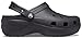 Crocs Women's Classic Platform Clogs, Platform Shoes, Black, 8 Women