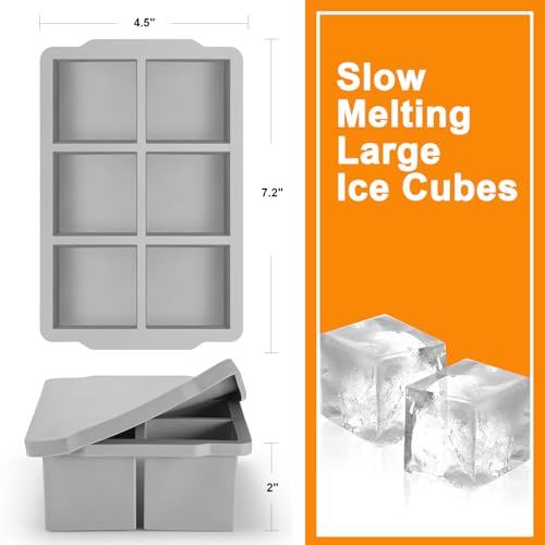 Nax Caki Large Ice Cube Tray With Lid Pack Of 2 thumb #4