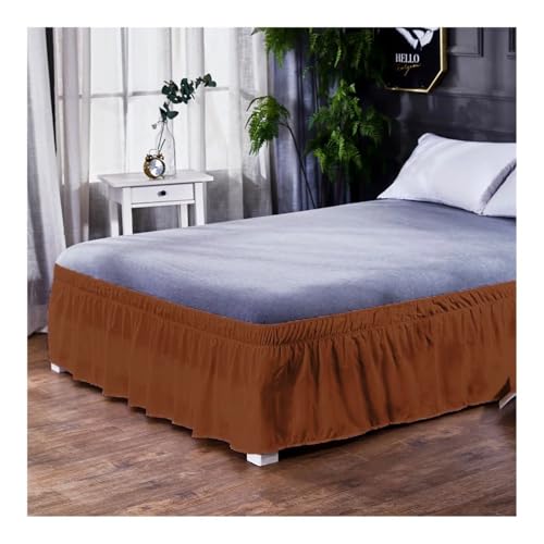 UIJIQX Faldón de cama de color puro sólido estilo americano, falda de cama elástica, tamaño King, juego de ropa de cama para el hogar, hotel, Cholchas(CQ002-33, 135 x 200 x 40 cm)