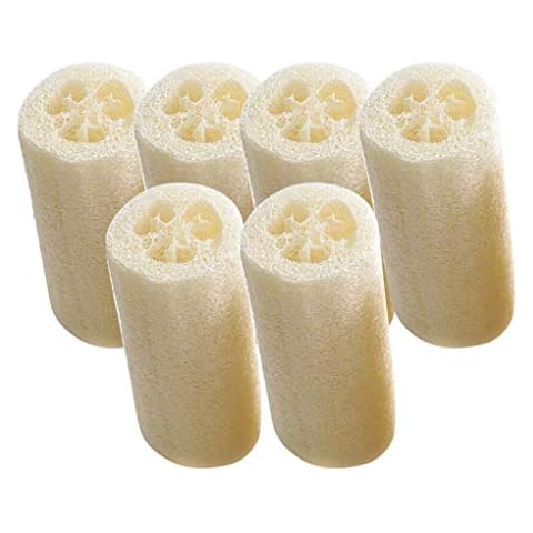 Carry stone Premium Calidad 6 Piezas Luffa Natural Loofa baño Cuerpo Ducha Esponja Cocina Lavado Cover
