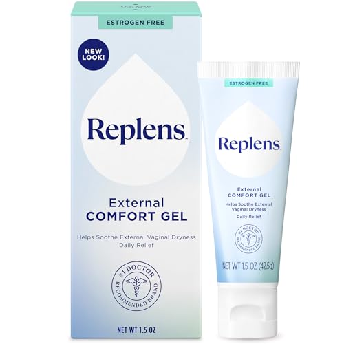 Replens External Comfort Gel for Vaginal Dryness, Fragrance Free Daily Comfort Gel, Hormone-Free, 1.5 oz