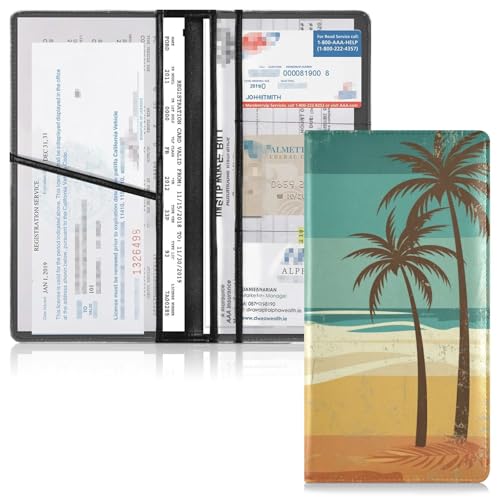 Organizador de guantera de piel slim miniatura 6