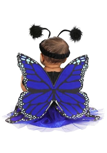 Disfraz de mariposa azul para bebés 6-9 meses miniatura 2