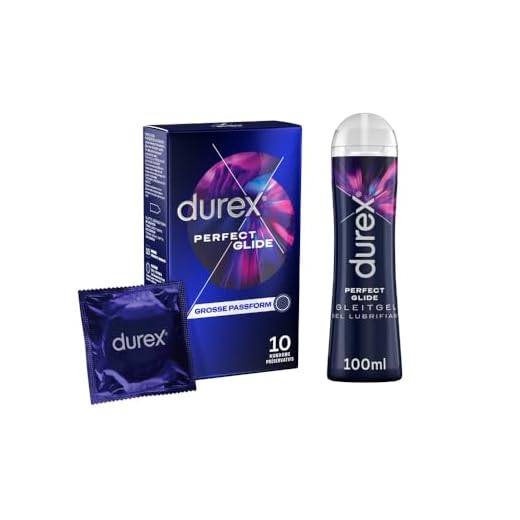 Durex Love Mix Kondom-Mix, 12 Stück 7 Durex Perfect Glide 10er Kondome + Durex Perfect Glide Gleitgel 100ml - Durex Ausprobier Mix