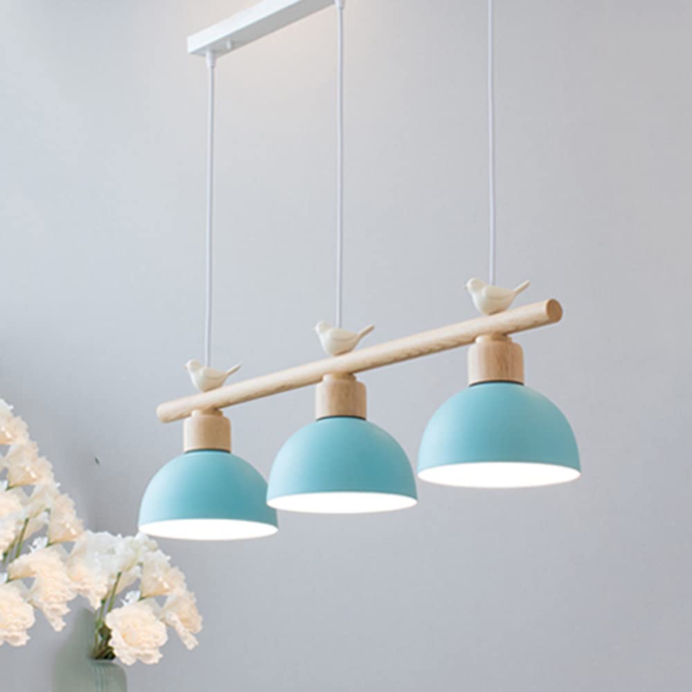 Lustre longue rangée suspendue en bois pour réchauffer l'ambiance du salon moderne