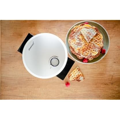 Steba Waffeleisen, für 5 Herzwaffeln, 16,5 cm Durchmesser, Fettarmes Backen durch Antihaftbeschichtung, stufenlose Temperaturregelung, optimale Bräunung, 1000 Watt, WE 16 – Bild 4