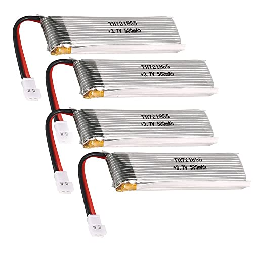 profectlen-US 4PCS 3.7V 500mAh Li-po Battery for Wltoys V966 V977 BAYANGTOYS X20 H37 RC Drone Quadcopter Aircraft UAV Spare Part