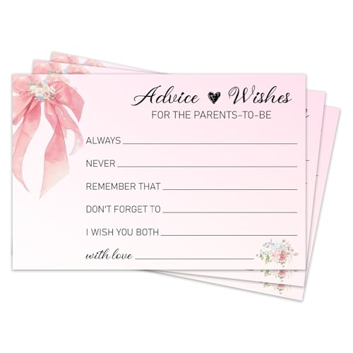 Cartes de conseils pour futurs parents, lot de 25 pour fête prénatale 10x15 cm