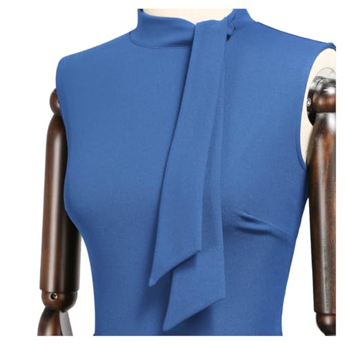 Image of Miusol Women's Retro 1950s Style Half Collar Ruffle Cocktail Pencil Dress