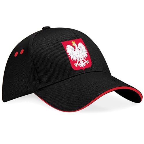 Casquette Pologne ajustable pour supporter le football sans éblouissement