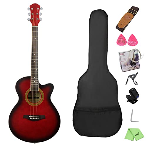 MEIeynt Kit de démarrage pour Guitare Acoustique 6 Cordes Guitarra Acustica Bundle Pack avec Ensemble de Corps en Coupe… - Les Beatles, Paul McCartney, John Lennon, RIngo Starr, George Harrison MEIeynt Kit de démarrage pour Guitare Acoustique 6 Cordes Guitarra Acustica Bundle Pack avec Ensemble de Corps en Coupe… – Image 3