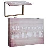 Vidal Regalos Tapa Contador Cuadro Luces All You Need is Love Color Madera Cubrecontador 46 cm
