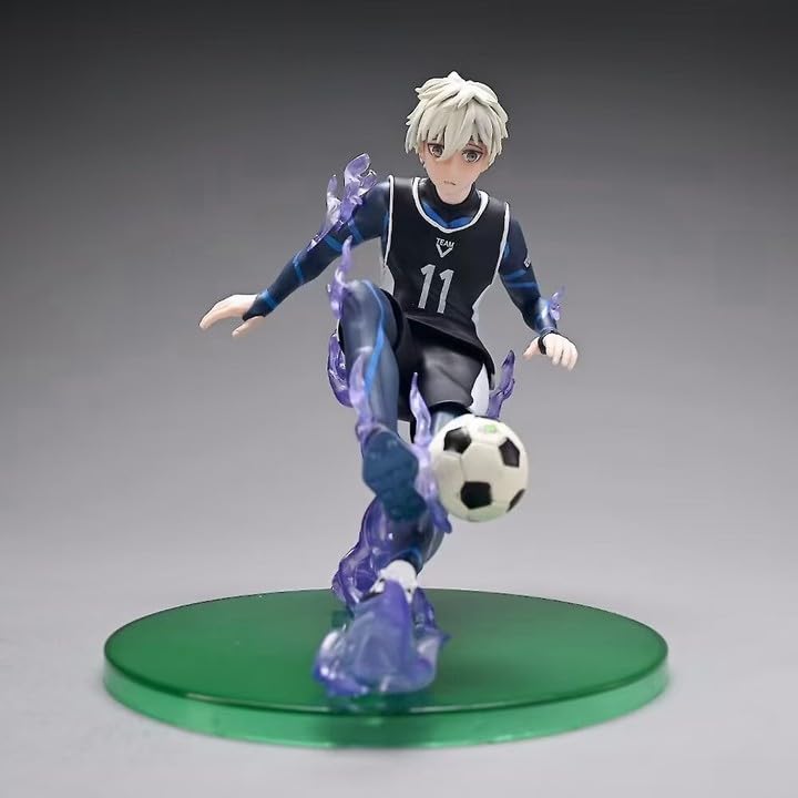 Xinchangda BLUE LOCK Seishiro Nagi Figura 18 cm Posizione Calcio Anime Action Figure Statue Desktop Decorazione Collezione Regali per i Fan