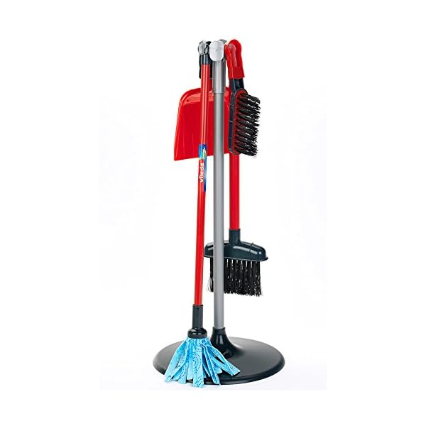 Theo Klein 6766 Vileda Cleaning Station | Mit Wischmop, Besen und Kehrset | Spielzeug für Kinder ab 3 Jahren