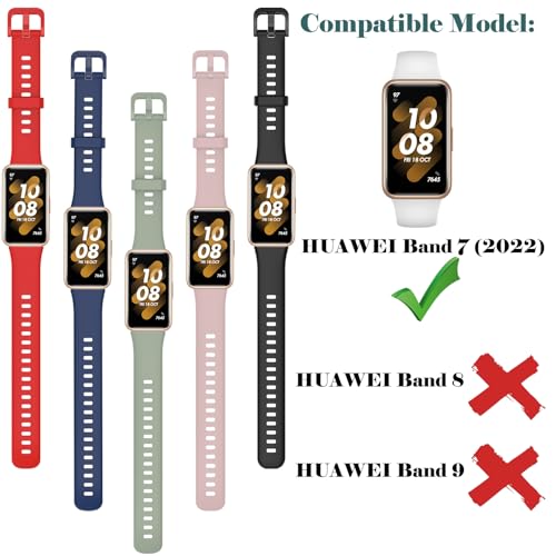 Set de 10 correas de silicona para Huawei Band 7 miniatura 3
