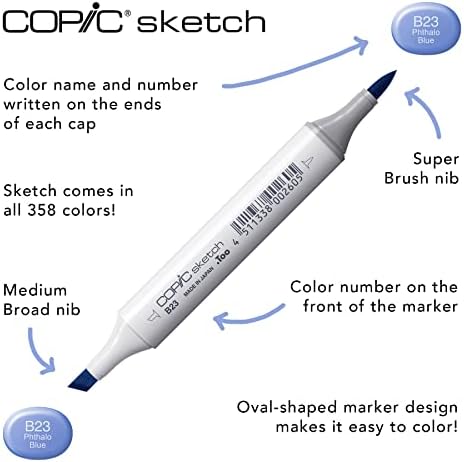 Copic Sketch 6 Piece Set - Secondary Tones