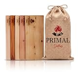 Premium Cedar Planks for Grilling Salmon – 5 Pack | Extra Thick Kiln-Dried Western Red Cedar | Made in Canada | Natural Wood Grilling Planks for Salmon, Fish, Meat & Veggies | Reusable BBQ Planks