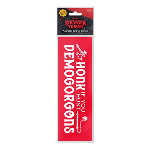 Image of Genuine Fred Stranger Things, Bumper Magnet, Honk If You Hunt Demogorgons, Multicolored