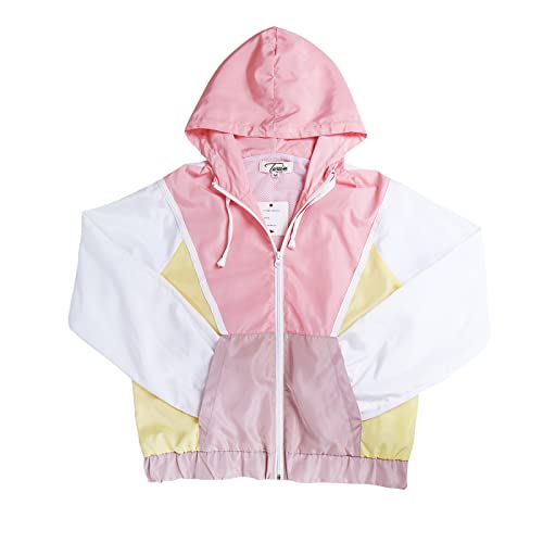 Women's Windbreaker Jacket with Hood - Lightweight Spring Jacket for Running, Hiking, Cycling