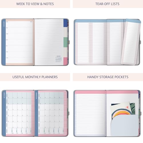 Busy B A5 Diary, Mid-Year Academic Planner, Aug '25, Aug '26, Grey Journal Cover, Weekly Planner with To-Do Lists - Image 4