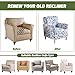 FUANGUI Banquet Armchair Slipcover Printed Chair Covers with Arms Stretch Club Chair Slipcover Soft Armchair Sofa Covers Anti-Slip Furniture Protector for Dogs Pets Home Living Room Decor, 18