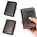 Mens Wallet Genuine Trifold Leather Wallet Fashion Multi Card Holder Wallet with t ID Window (Coffee)