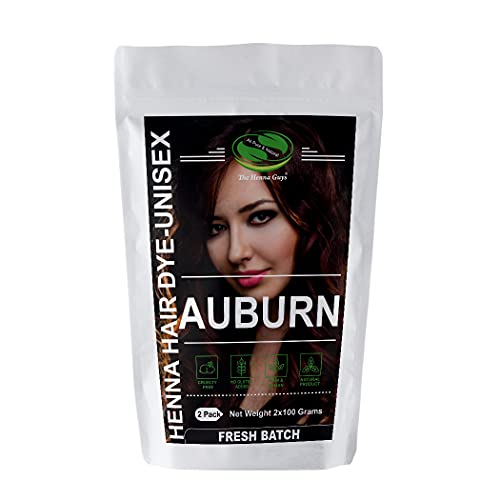 2 Packs of Auburn Henna Hair Color / Dye - The Henna Guys - Chemicals Free Hair Color